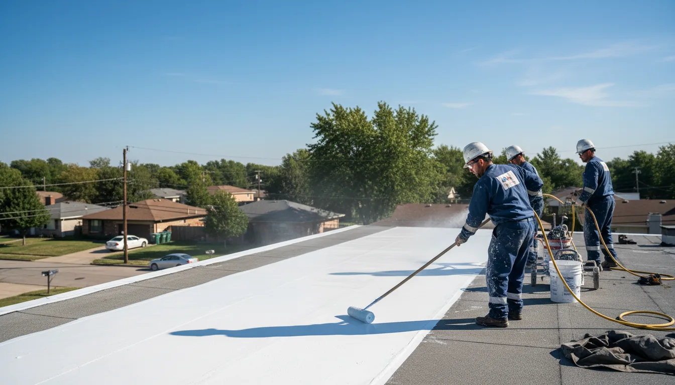 Commercial roof coating in South English, IA near me
